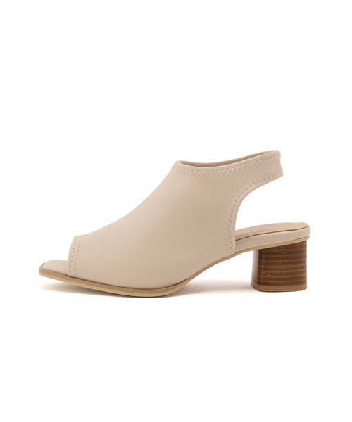 ROPE' PICNIC（ロペピクニック）の「オープントゥソフトストレッチバックスリングミュール（サンダル・レディース・キナリ/ブラック・23.0cm/23.5cm/24.0cm/24.5cm）」の3枚目の写真