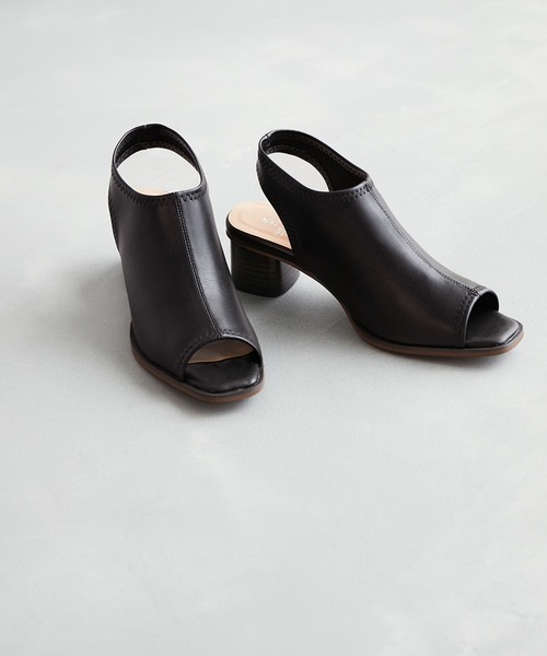 ROPE' PICNIC（ロペピクニック）の「オープントゥソフトストレッチバックスリングミュール（サンダル・レディース・キナリ/ブラック・23.0cm/23.5cm/24.0cm/24.5cm）」の18枚目の写真