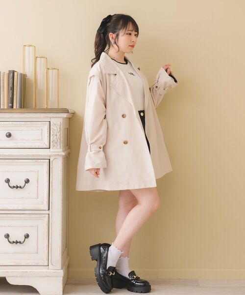 ems excite（エムズエキサイト）の「ピーチ2wayトレンチコート（トレンチコート・レディース・ライトブラウン/ブラック/ナチュラル・FREE）」の5枚目の写真