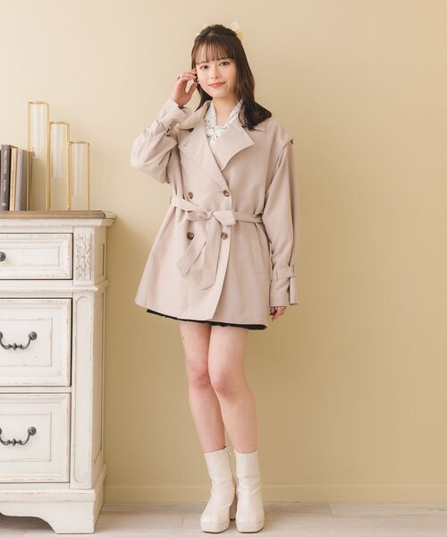 ems excite（エムズエキサイト）の「ピーチ2wayトレンチコート（トレンチコート・レディース・ライトブラウン/ブラック/ナチュラル・FREE）」の20枚目の写真