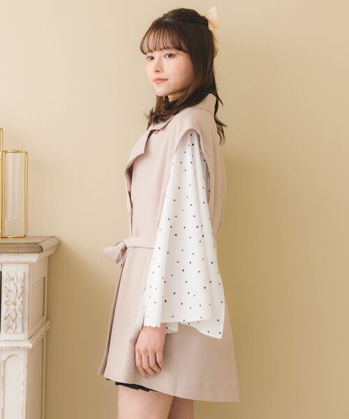 ems excite（エムズエキサイト）の「ピーチ2wayトレンチコート（トレンチコート・レディース・ライトブラウン/ブラック/ナチュラル・FREE）」の8枚目の写真