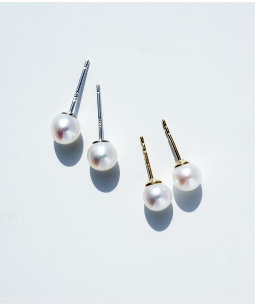 Meach.(ミーチ)の「【Meach.】K14GF/SILVER925 淡水パール×チェーン2wayピアス(2サイズ)(ピアス(両耳用)・レディース・A/B/C/D・FREE)」の6枚目の写真