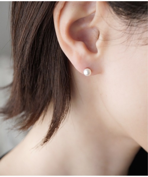 Meach.(ミーチ)の「【Meach.】K14GF/SILVER925 淡水パール×チェーン2wayピアス(2サイズ)(ピアス(両耳用)・レディース・A/B/C/D・FREE)」の10枚目の写真