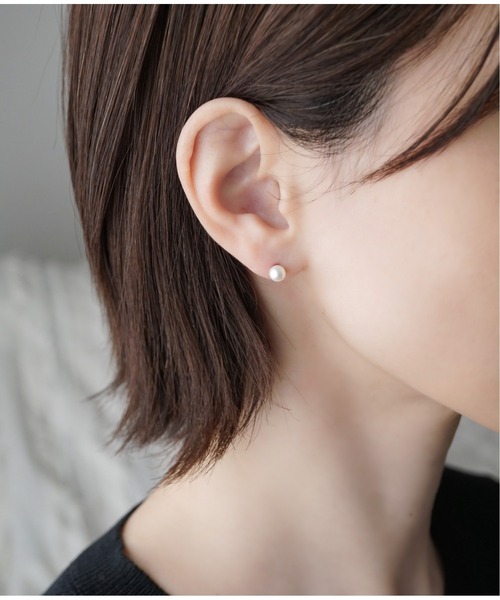 Meach.(ミーチ)の「【Meach.】K14GF/SILVER925 淡水パール×チェーン2wayピアス(2サイズ)(ピアス(両耳用)・レディース・A/B/C/D・FREE)」の12枚目の写真