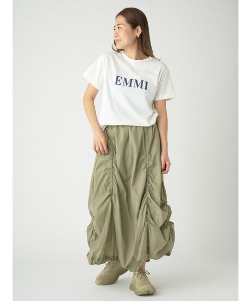 emmi(エミ)の「【emmi atelier】emmiロゴTシャツ(Tシャツ/カットソー・レディース・ベージュ/オリーブ/ネイビー/ホワイト/ピンク・FREE)」の20枚目の写真