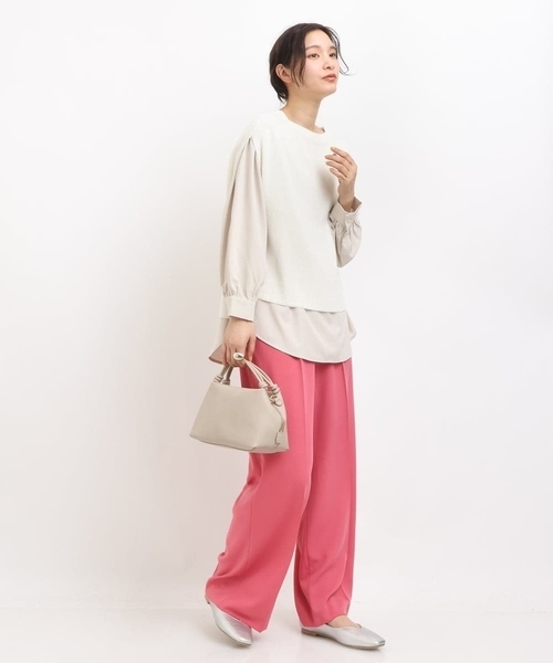 a.v.v(アーヴェヴェ)の「【2SET】ニットベスト/シャツブラウス(シャツ/ブラウス・レディース・ネイビー/アイボリー/ライトブルー/ブラック・38/40/34/36/42)」の5枚目の写真