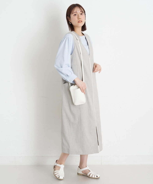 a.v.v(アーヴェヴェ)の「【2SET】ニットベスト/シャツブラウス(シャツ/ブラウス・レディース・ネイビー/アイボリー/ライトブルー/ブラック・38/40/34/36/42)」の16枚目の写真