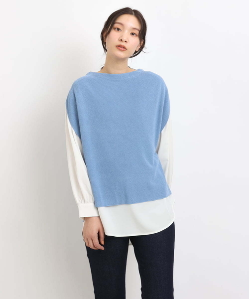 a.v.v(アーヴェヴェ)の「【2SET】ニットベスト/シャツブラウス(シャツ/ブラウス・レディース・ネイビー/アイボリー/ライトブルー/ブラック・38/40/34/36/42)」の22枚目の写真