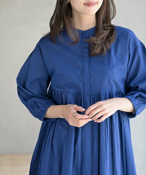 rps(アールピーエス)の「バンドカラー7分袖ヒヨクブラウスチュニック(チュニック・レディース・ブラック/オフホワイト/グリーン/イエロー/ブルー・フリー)」の18枚目の写真