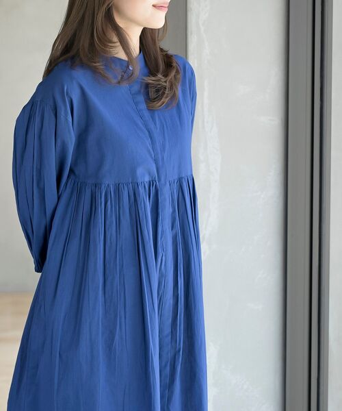 rps(アールピーエス)の「バンドカラー7分袖ヒヨクブラウスチュニック(チュニック・レディース・ブラック/オフホワイト/グリーン/イエロー/ブルー・フリー)」の19枚目の写真