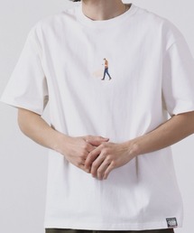 FINCK'S ワンポイント刺繍 オーバーサイズ半袖Tシャツ