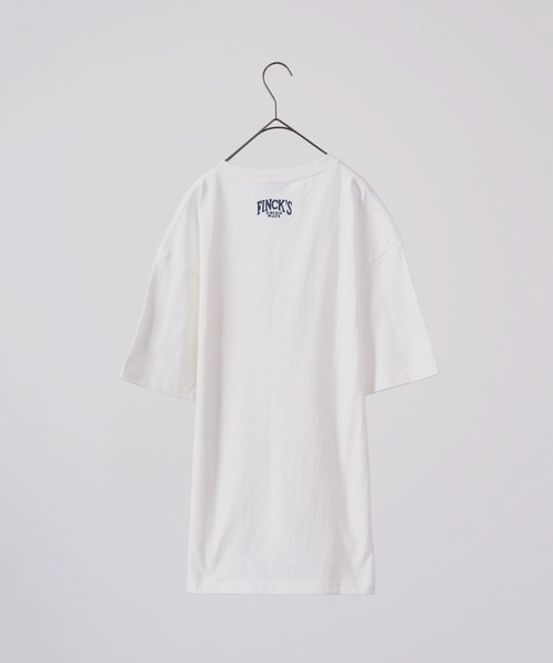 FUNALIVE(ファンアライブ)の「FINCK'S ワンポイント刺繍 オーバーサイズ半袖Tシャツ(Tシャツ/カットソー・メンズ・ホワイト系その他/ラベンダー/サンドベージュ/サックスブルー/ホワイト系その他2/オフホワイト・L/XL/M)」の8枚目の写真