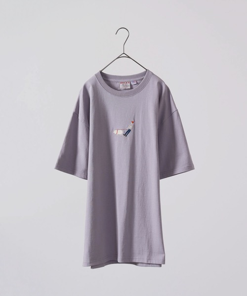 FUNALIVE(ファンアライブ)の「FINCK'S ワンポイント刺繍 オーバーサイズ半袖Tシャツ(Tシャツ/カットソー・メンズ・ホワイト系その他/ラベンダー/サンドベージュ/サックスブルー/ホワイト系その他2/オフホワイト・L/XL/M)」の17枚目の写真