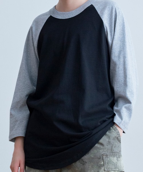 SHAKA WeAR(シャカウェア)の「SHAKA WEAR/シャカ ウェア 6.0oz ラグラン スタンダード(Tシャツ/カットソー・メンズ・ブラック×ホワイト/ワイン/チャコールグレー/グリーン/ブルー/グレー・LARGE/MEDIUM/X-LARGE)」の12枚目の写真
