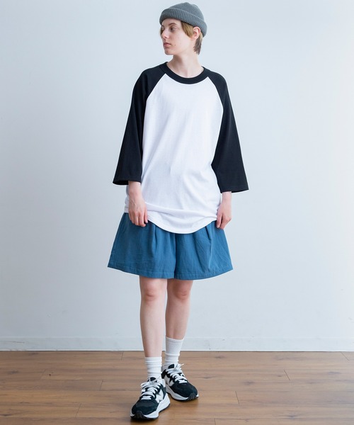SHAKA WeAR(シャカウェア)の「SHAKA WEAR/シャカ ウェア 6.0oz ラグラン スタンダード(Tシャツ/カットソー・メンズ・ブラック×ホワイト/ワイン/チャコールグレー/グリーン/ブルー/グレー・LARGE/MEDIUM/X-LARGE)」の7枚目の写真