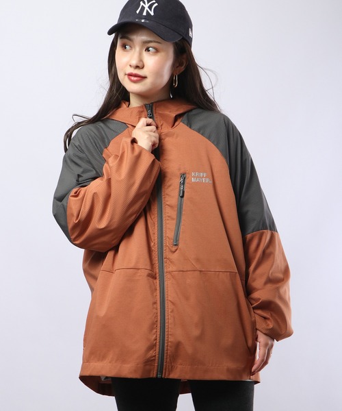 KRIFF MAYER（クリフメイヤー）の「さらさらエアーフードＪＫ（マウンテンパーカー・メンズ・マルチ/チャコール/ライトグリーン/ベージュ/オレンジ/ネイビー・XL/L/M）」の14枚目の写真