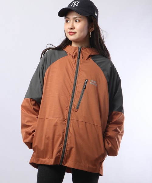 KRIFF MAYER（クリフメイヤー）の「さらさらエアーフードＪＫ（マウンテンパーカー・メンズ・マルチ/チャコール/ライトグリーン/ベージュ/オレンジ/ネイビー・XL/L/M）」の13枚目の写真