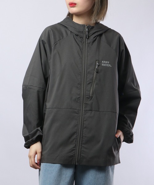 KRIFF MAYER（クリフメイヤー）の「さらさらエアーフードＪＫ（マウンテンパーカー・メンズ・マルチ/チャコール/ライトグリーン/ベージュ/オレンジ/ネイビー・XL/L/M）」の8枚目の写真