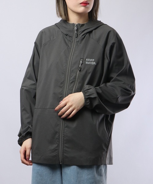 KRIFF MAYER（クリフメイヤー）の「さらさらエアーフードＪＫ（マウンテンパーカー・メンズ・マルチ/チャコール/ライトグリーン/ベージュ/オレンジ/ネイビー・XL/L/M）」の10枚目の写真