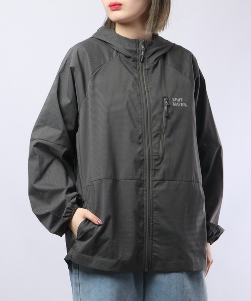KRIFF MAYER（クリフメイヤー）の「さらさらエアーフードＪＫ（マウンテンパーカー・メンズ・マルチ/チャコール/ライトグリーン/ベージュ/オレンジ/ネイビー・XL/L/M）」の18枚目の写真