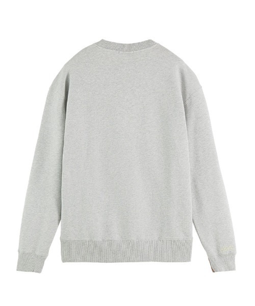 SCOTCH&SODA（スコッチアンドソーダ）の「リペアステッチ スウェット【170873】（スウェット・メンズ・インディゴブルー/ライトグレー・LARGE/MEDIUM/SMALL）」の5枚目の写真
