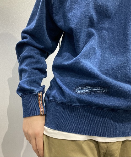 SCOTCH&SODA（スコッチアンドソーダ）の「リペアステッチ スウェット【170873】（スウェット・メンズ・インディゴブルー/ライトグレー・LARGE/MEDIUM/SMALL）」の16枚目の写真