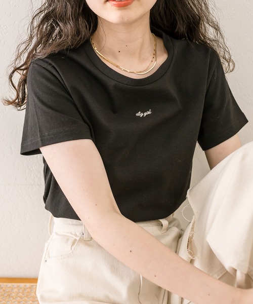 mystic(ミスティック)の「city girl Tシャツ(Tシャツ/カットソー・レディース・ブルー/ホワイト系その他2/ブラック/ホワイト・FREE)」の3枚目の写真