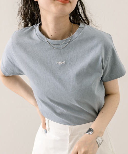 mystic(ミスティック)の「city girl Tシャツ(Tシャツ/カットソー・レディース・ブルー/ホワイト系その他2/ブラック/ホワイト・FREE)」の11枚目の写真