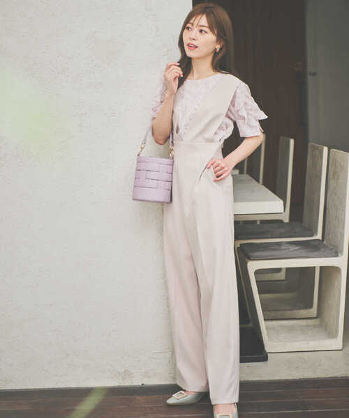 PROPORTION BODY DRESSING(プロポーションボディドレッシング)の「パールサロペット / 1213240600(ワンピース・レディース・ベージュ/ブラック・MEDIUM/SMALL)」の6枚目の写真