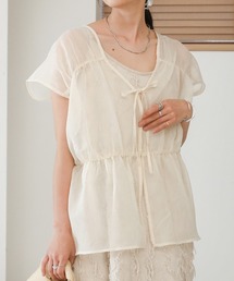 前後2WAYギャザーブラウス