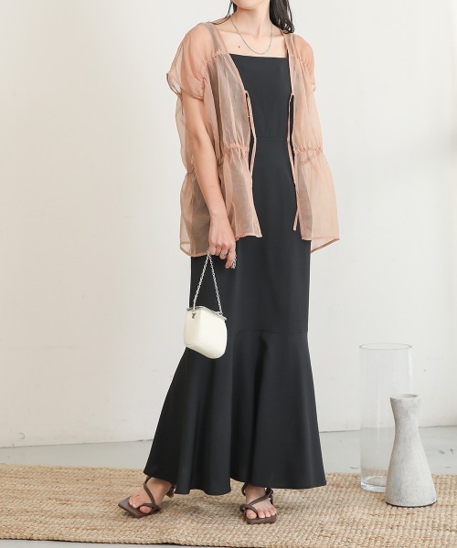 Bab（バブ）の「前後2WAYギャザーブラウス（シャツ/ブラウス・レディース・ブラック/カーキ/アイボリー/ベージュ・M）」の8枚目の写真