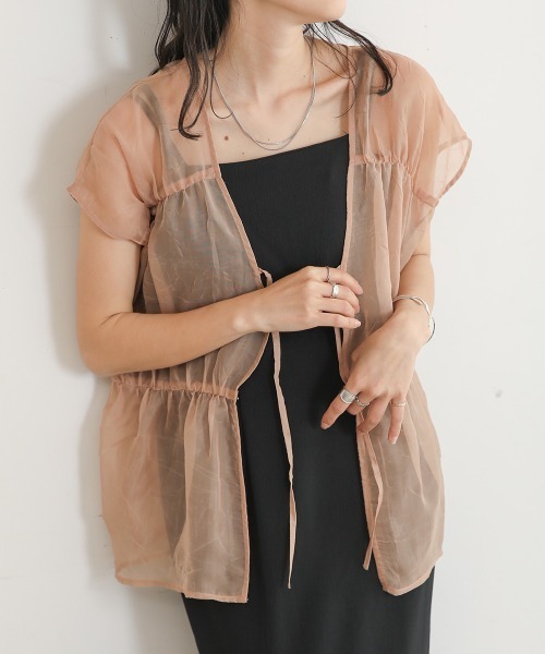 Bab（バブ）の「前後2WAYギャザーブラウス（シャツ/ブラウス・レディース・ブラック/カーキ/アイボリー/ベージュ・M）」の10枚目の写真