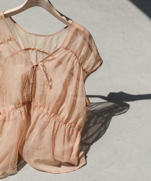 Bab（バブ）の「前後2WAYギャザーブラウス（シャツ/ブラウス・レディース・ブラック/カーキ/アイボリー/ベージュ・M）」の19枚目の写真