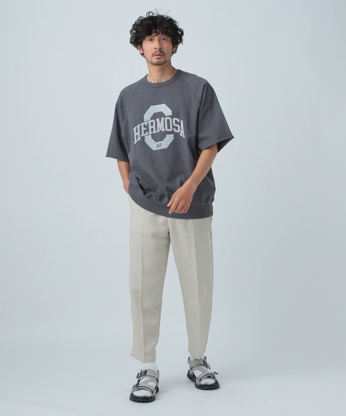 BAYFLOW(ベイフロー)の「GOOD DAY 半袖スウェットTシャツ(Tシャツ/カットソー・メンズ・オフホワイト/ライトグリーン/チャコール/ラベンダー・MEDIUM/LARGE)」の7枚目の写真