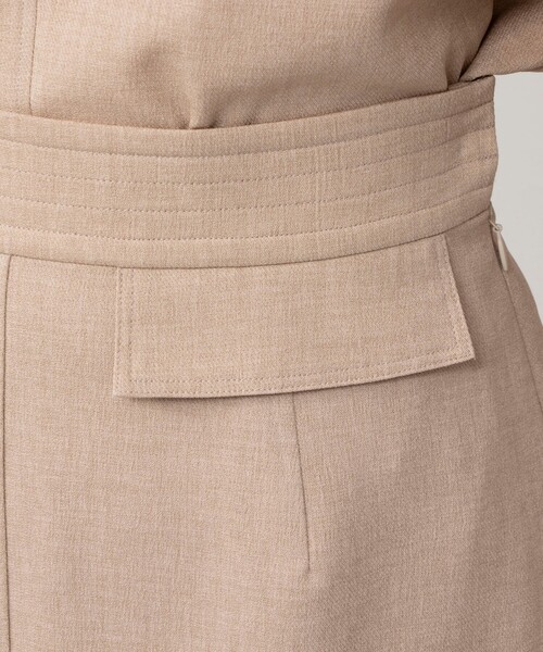 NOLLEY’S（ノーリーズ）の「《セットアップ対応》ウォッシャブル麻調タイトミディスカート（スカート・レディース・ベージュ/キナリ/グリーン/ネイビー・38/36）」の18枚目の写真