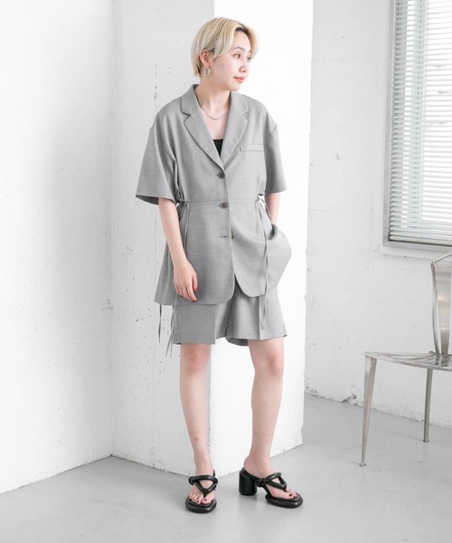 KBF（ケイビーエフ）の「サイドオープンシャツジャケット（その他アウター・レディース・グレー/グリーン・ONE）」の20枚目の写真