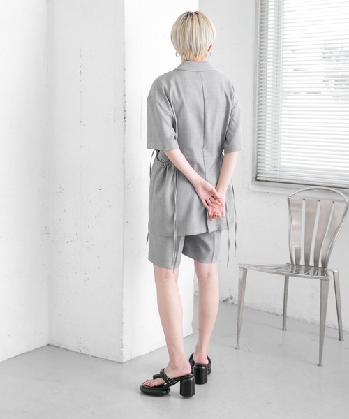 KBF（ケイビーエフ）の「サイドオープンシャツジャケット（その他アウター・レディース・グレー/グリーン・ONE）」の8枚目の写真