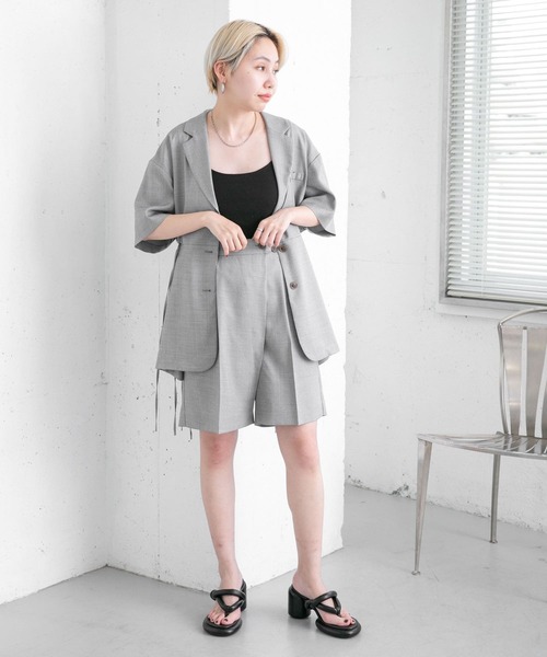 KBF（ケイビーエフ）の「サイドオープンシャツジャケット（その他アウター・レディース・グレー/グリーン・ONE）」の17枚目の写真