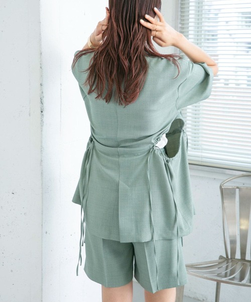 KBF（ケイビーエフ）の「サイドオープンシャツジャケット（その他アウター・レディース・グレー/グリーン・ONE）」の9枚目の写真