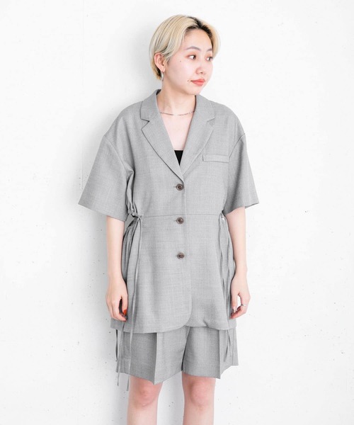 KBF（ケイビーエフ）の「サイドオープンシャツジャケット（その他アウター・レディース・グレー/グリーン・ONE）」の15枚目の写真