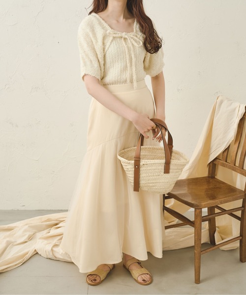 Ambre Neige(アンブルネージュ)の「リボーンヤーンキャミ&ボレロ/【WEB/EC限定商品】(アンサンブル・レディース・アイボリー/ベージュ/ピンク・FREE)」の6枚目の写真