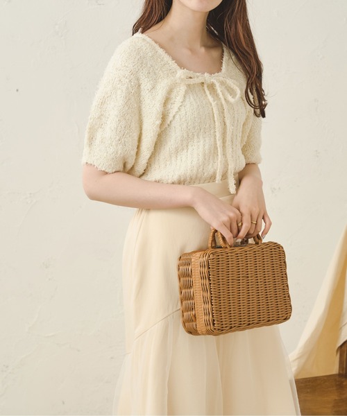 Ambre Neige(アンブルネージュ)の「リボーンヤーンキャミ&ボレロ/【WEB/EC限定商品】(アンサンブル・レディース・アイボリー/ベージュ/ピンク・FREE)」の4枚目の写真
