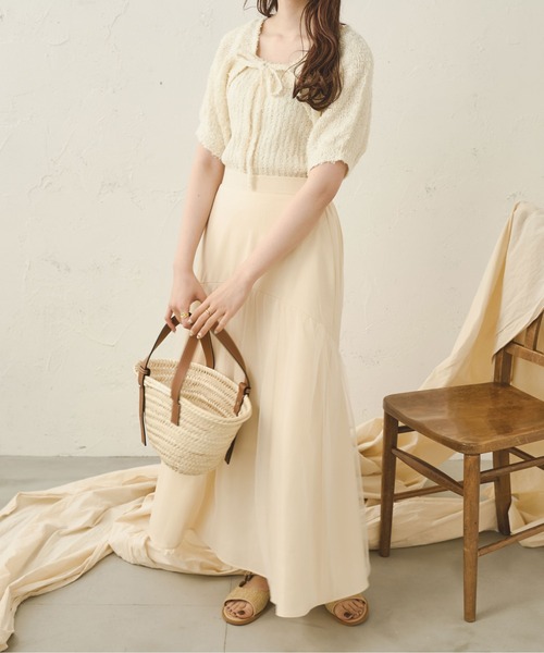 Ambre Neige(アンブルネージュ)の「リボーンヤーンキャミ&ボレロ/【WEB/EC限定商品】(アンサンブル・レディース・アイボリー/ベージュ/ピンク・FREE)」の7枚目の写真