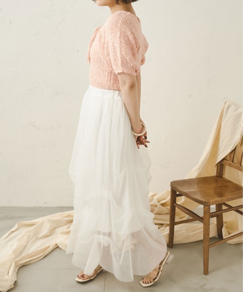 Ambre Neige(アンブルネージュ)の「リボーンヤーンキャミ&ボレロ/【WEB/EC限定商品】(アンサンブル・レディース・アイボリー/ベージュ/ピンク・FREE)」の14枚目の写真