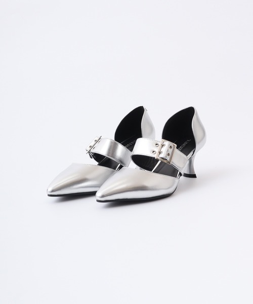 LibertyDoll（リバティードール）の「LibertyDoll ポインテッドトゥセパレートバックルパンプス（パンプス・レディース・ブラック/ブラック系その他/アイボリー/シルバー・LL/L/M/S）」の5枚目の写真