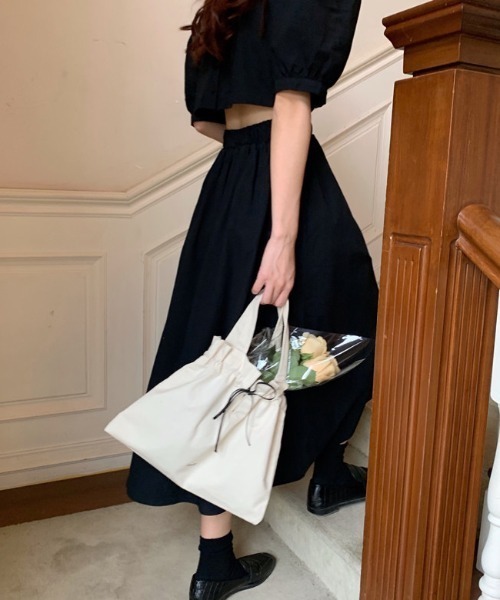 ROOPTOKYO（ループトウキョウ）の「パフスリーブバックオープンボタンワンピース（ワンピース・レディース・イエロー/ホワイト/ブラック・FREE）」の9枚目の写真