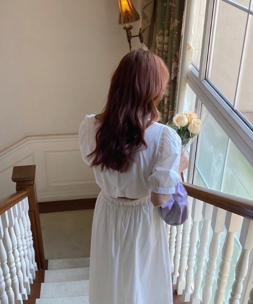 ROOPTOKYO（ループトウキョウ）の「パフスリーブバックオープンボタンワンピース（ワンピース・レディース・イエロー/ホワイト/ブラック・FREE）」の22枚目の写真