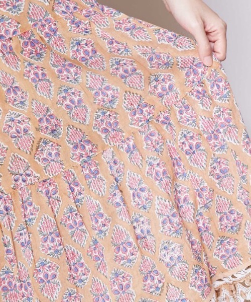 チャイハネ（チャイハネ）の「【チャイハネ】ブリーラティアードスカート（スカート・レディース・パープル/ベージュ/ブラック・FREE）」の8枚目の写真