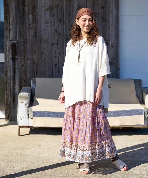 チャイハネ（チャイハネ）の「【チャイハネ】ブリーラティアードスカート（スカート・レディース・パープル/ベージュ/ブラック・FREE）」の20枚目の写真