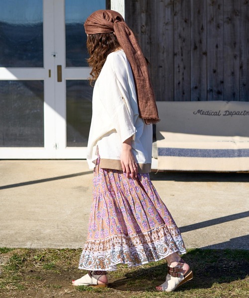 チャイハネ（チャイハネ）の「【チャイハネ】ブリーラティアードスカート（スカート・レディース・パープル/ベージュ/ブラック・FREE）」の21枚目の写真